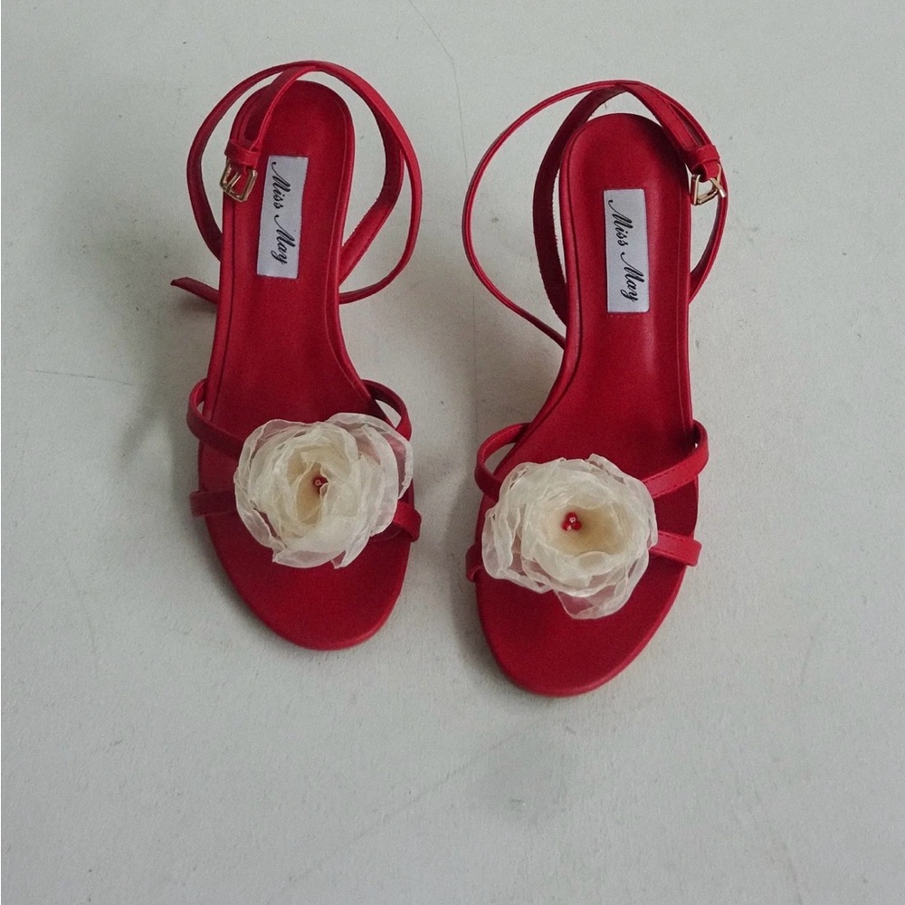 New Miss May Summers Lane Floral Sandal Heels
